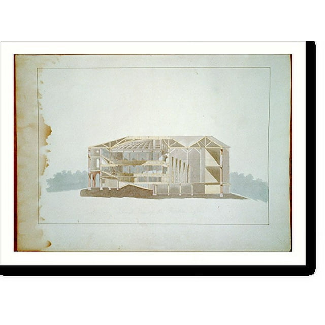 Historic Print, [Theater and hotel building (Theatre, Assembly Rooms