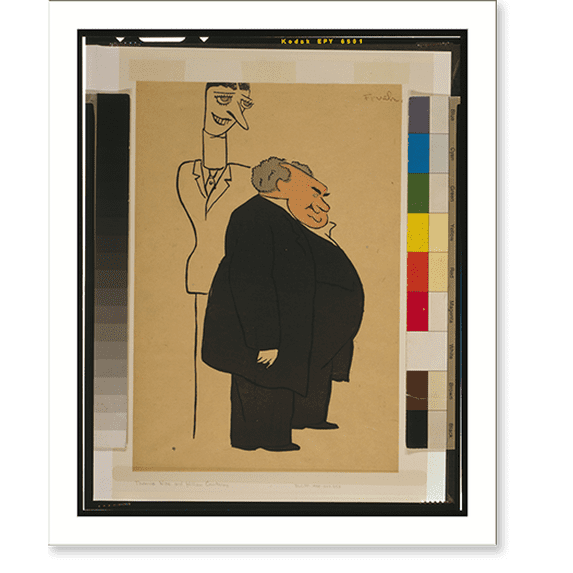 Historic Print, Thomas Wise and William Courtenay.Frueh., 18" x 24"