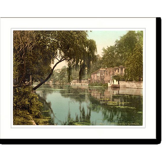 Historic Print, Thorpe Old Reach Norwich England, 16" x 20"