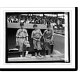 Historic Print, [Three baseball players (boys) wearing Cleveland