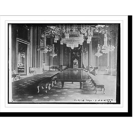 Historic Print, Throne room, Buckingham Palace, 18" x 24"