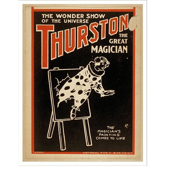 Historic Print, Thurston the great magician the wonder show of the universe. - 2, 18" x 24"