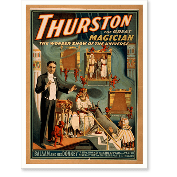 Historic Print, Thurston the great magician the wonder show of the universe. - 3, 18" x 24"