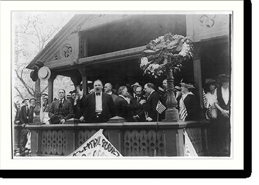 Historic Print, [Tim Healy speaking in Union Square, NYC, during street