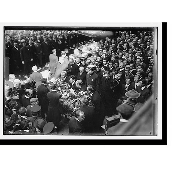 Historic Print, Tim Sullivan's coffin brought out, 18" x 24"
