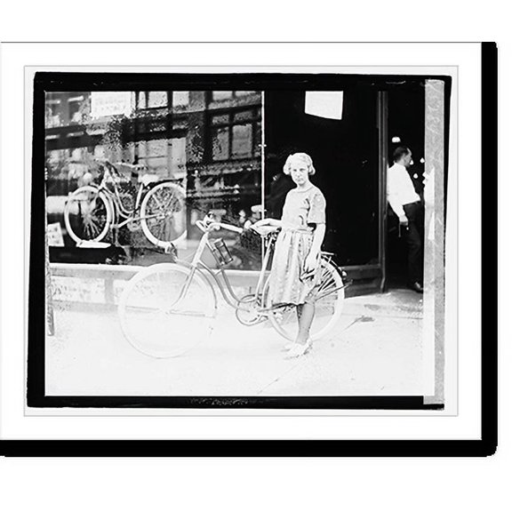 Historic Print, Times girl on bicycle - 2, 18" x 24"
