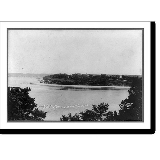 Historic Print, Tinker's Point on Port Jefferson and Setauket harbors.A