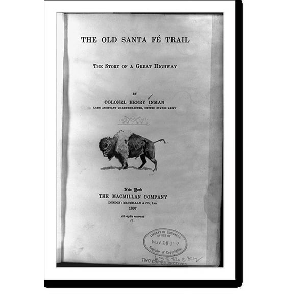 Historic Print, Title page, 16" x 20"