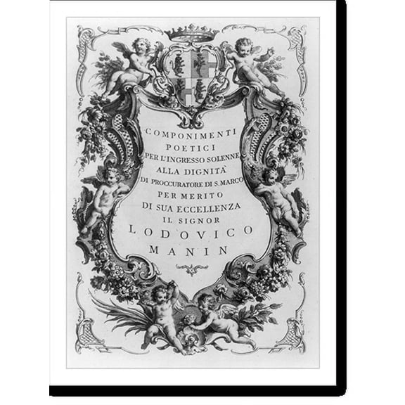 Historic Print, [Title page with ornate border of cherubs], 16" x 20"