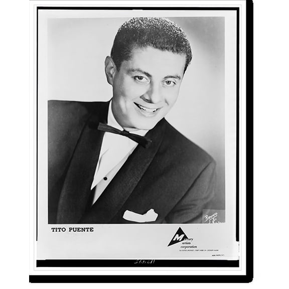 Historic Print, [Tito Puente, head-and-shoulders portrait, facing front].Bruno of Hollywood, NYC., 18" x 24"