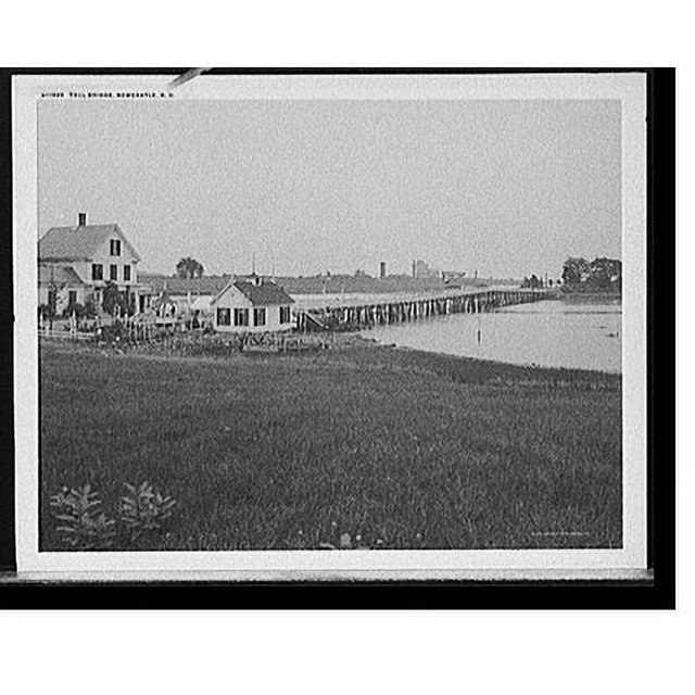 Historic Print, Toll bridge, Newcastle [sic], N.H., 16" x 20"