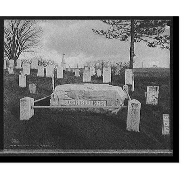Historic Print, Tomb of Josh Billings, Lanesborough, Mass., 16" x 20