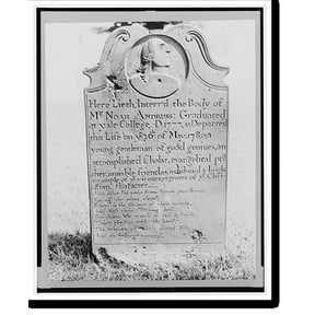 Historic Print, [Tombstone of Noah Andruss, d.1780, Farmington, Connecticut], 16" x 20"