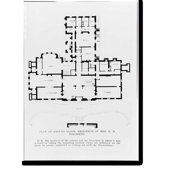 Historic Print, Townsend House, 2121 Massachusetts Avenue Northwest, Washington, District of Columbia, DC - 6, 16" x 20"