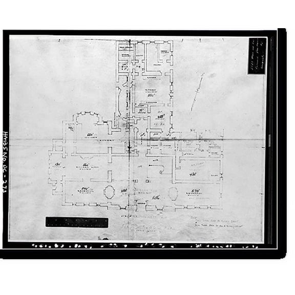 Historic Print, Townsend House, 2121 Massachusetts Avenue Northwest, Washington, District of Columbia, DC - 8, 18" x 24"