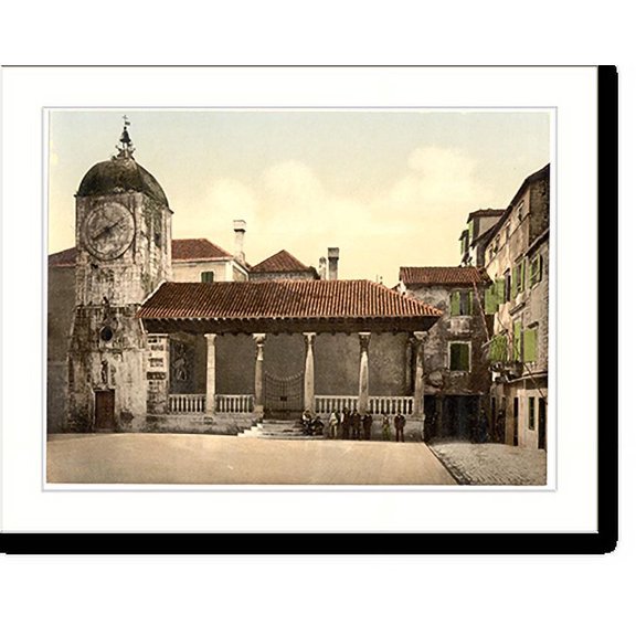 Historic Print, Traû loggia Dalmatia Austro-Hungary, 18" x 24"
