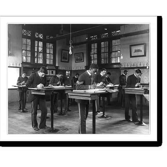 Historic Print, Trade school. Mechanical drawing, 18" x 24"