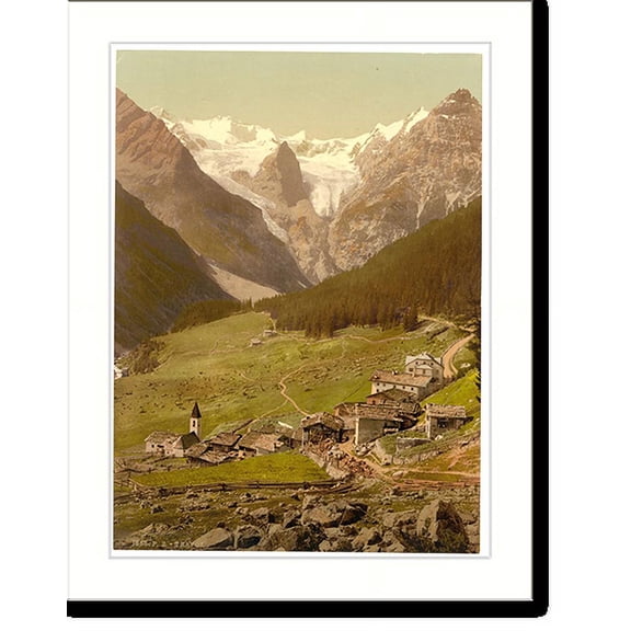 Historic Print, Trafoi and Trafoi Ice Wall Tyrol Austro-Hungary, 16" x 20"