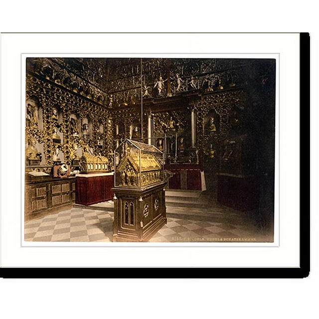 Historic Print, Treasury of St. Ursula Cologne the Rhine Germany, 16" x