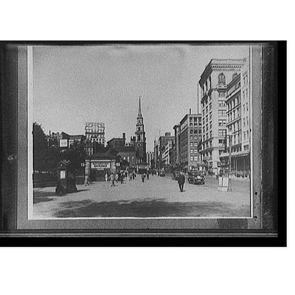 Historic Print, [Tremont Street and the mall, Boston Common, Boston, Mass.], 18" x 24"
