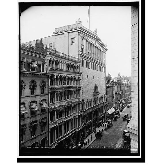 Historic Print, Tremont Temple, Boston, 16" x 20"