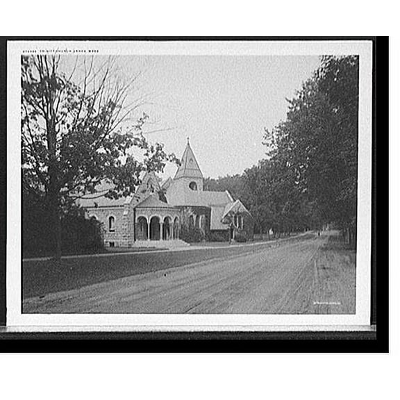 Historic Print, Trinity Church, Lenox, Mass., 18" x 24"