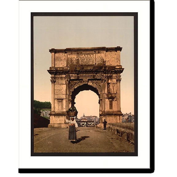 Historic Print, Triumphal Arch of Titus Rome Italy, 16" x 20"