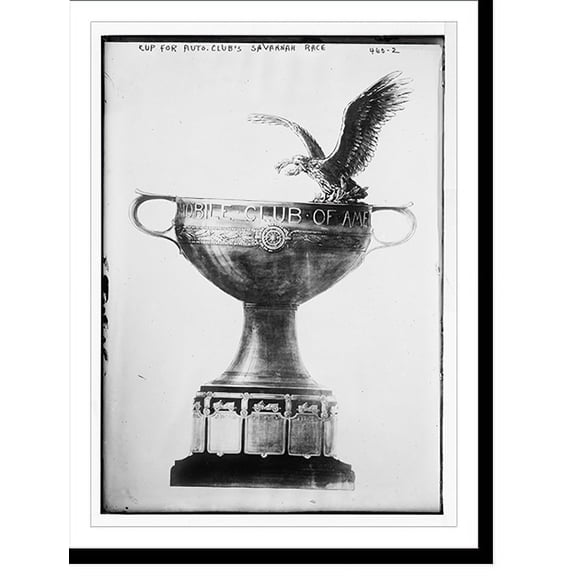 Historic Print, Trophy cup for Auto Club's Savannah Race, 16" x 20"
