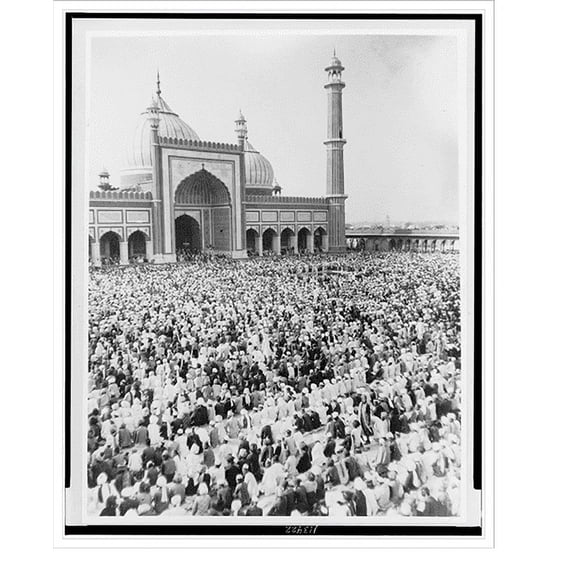 Historic Print, True believers" pray to "Allah"", 18" x 24"