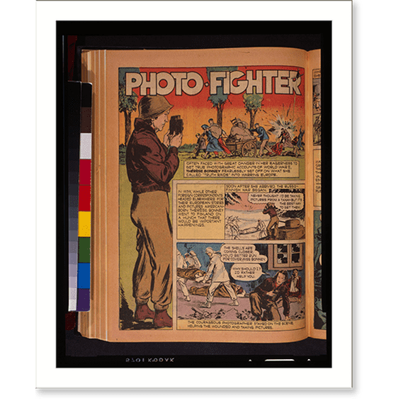 Historic Print, True comics Photo-fighter., 16" x 20"