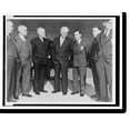 thumbnail image 1 of Historic Print, [Truman committee on inspection of Ford bomber plant at Willow Run, Michigan: Left to right: Sen. Harley Kilgore, Senator Harold H. Burton, Sen. Harry S. Truman, Sen. Fe...18" x 24", 1 of 3
