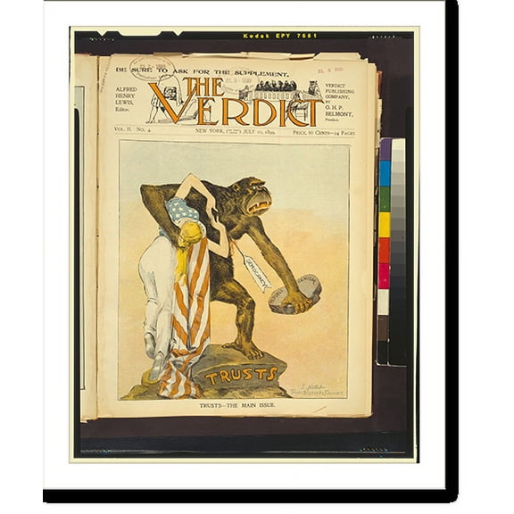 Historic Print, Trust - the main issue.E. Noble from statue by Fremiet., 18" x 24"