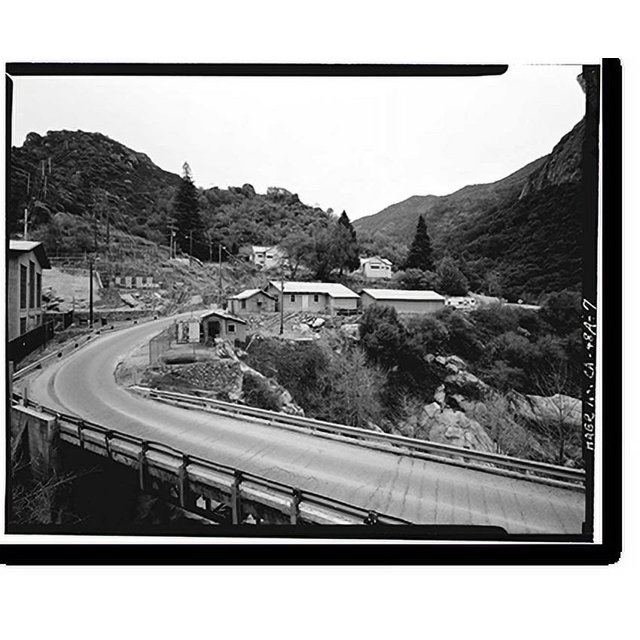 Historic Print, Tule River Hydroelectric Complex, Tule River Bridge