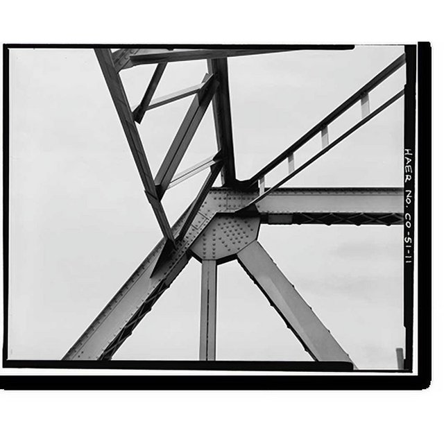 Historic Print, Twentieth Street Viaduct, Spans Platte River Valley