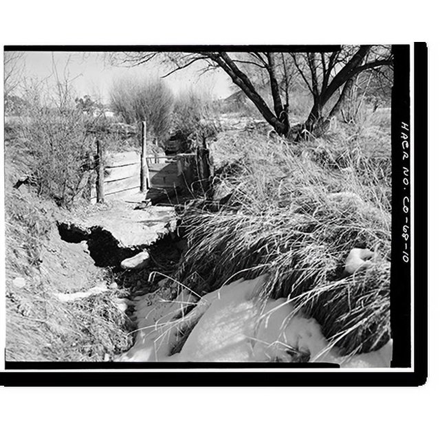 Historic Print, Twin Rock Irrigation Ditch, West bank of Animas River