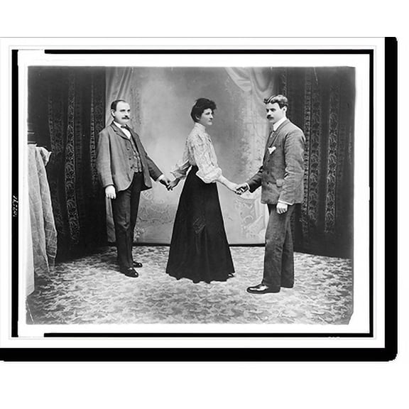 Historic Print, [Two men and a woman dancing three hand reel].D.A. Sigerist, fotographers, N.Y.C., 16" x 20"