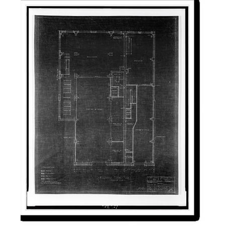 Historic Print, [Two office buildings for B.F. Saul (15th Street, N.W., Washington, D.C.) Mezzanine floor. Plan].George N. Ray, Architect. - 2, 16" x 20"