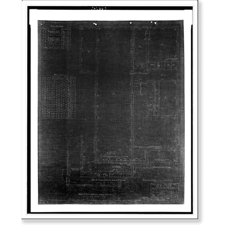 Historic Print, [Two office buildings for B.F. Saul (15th Street, N.W., Washington, D.C.). Typical floor. Plan].George N. Ray, Architect., 16" x 20"