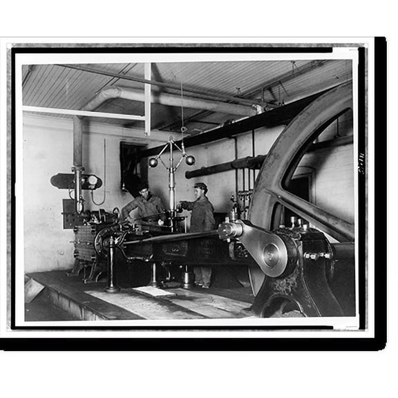 Historic Print, [Two young men training in mechanical(?) engineering at Hampton Institute, Hampton, Virginia], 18" x 24"