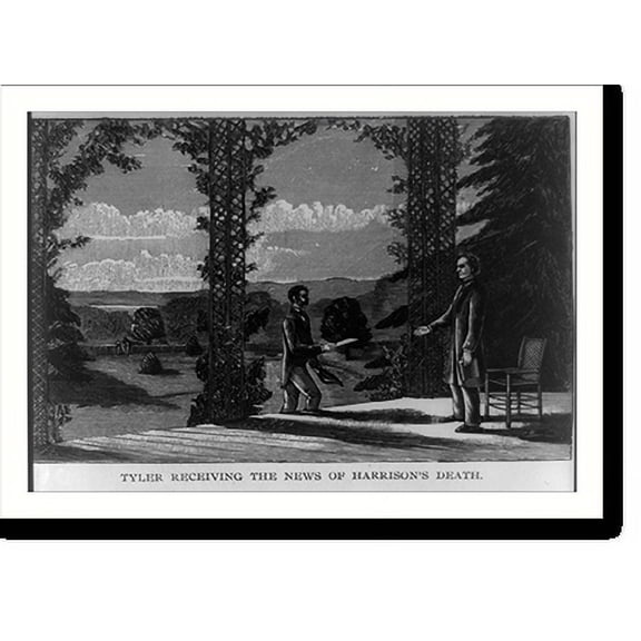 Historic Print, Tyler receiving the news of Harrison's death [April 5, 1841], 18" x 24"