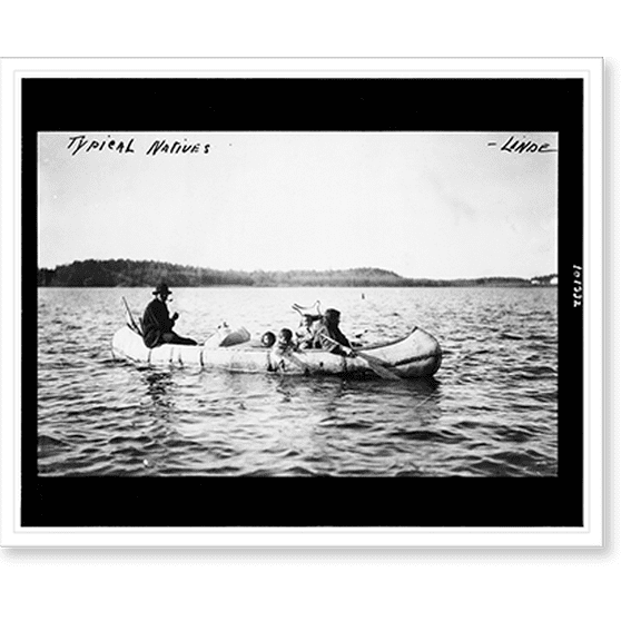 Historic Print, Typical natives.Linde., 16" x 20"