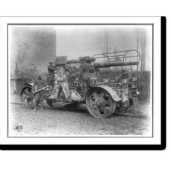 Historic Print, [U.S. Army artillery during WWI - Pershing Coll.: Ger. A/A gun, Auden[?], Belgium, 11/14/18 (v3, 1178)], 16" x 20"
