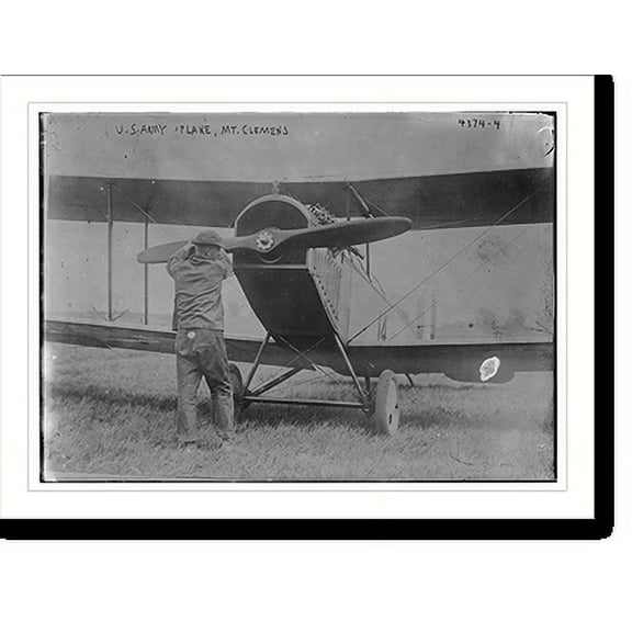 Historic Print, U.S. Army plane, Mt. Clemens, 16" x 20"