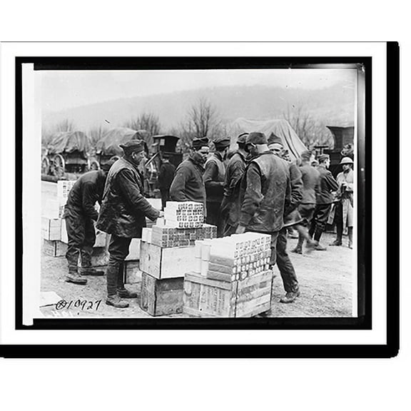 Historic Print, U.S. Army troops at front, 16" x 20"