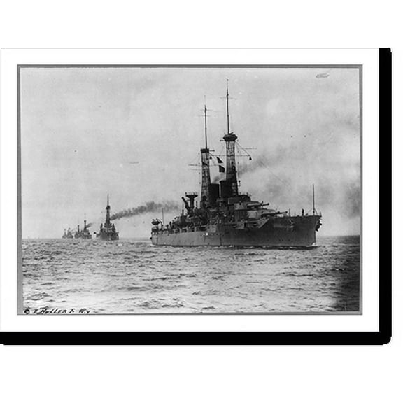 Historic Print, U.S. Atlantic Fleet with TEXAS leading, 16" x 20"