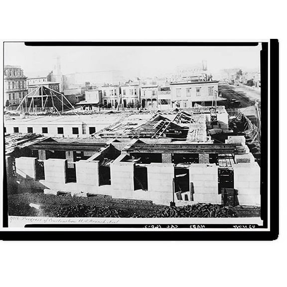 Historic Print, U. S. Branch Mint, Mission & Fifth Streets, San Francisco, San Francisco County, CA - 2, 16" x 20"