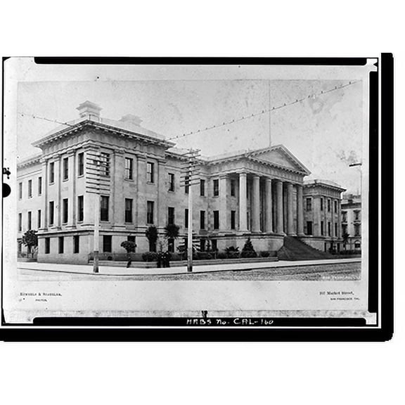 Historic Print, U. S. Branch Mint, Mission & Fifth Streets, San Francisco, San Francisco County, CA - 5, 16" x 20"