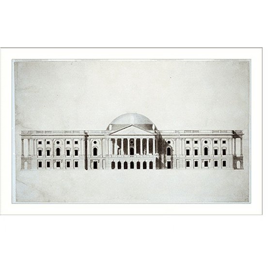 Historic Print, [U.S. Capitol, Washington, D.C. East elevation, low dome] - 3, 18" x 24"