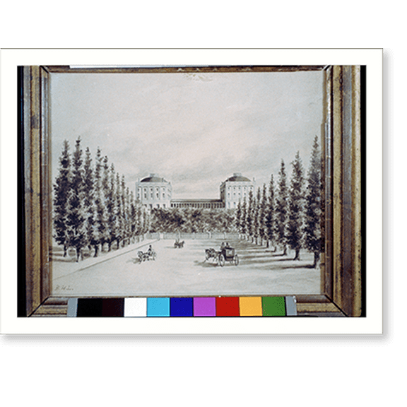 Historic Print, [U.S. Capitol and Pennsylvania Avenue before 1814].B.H.L., 16" x 20"