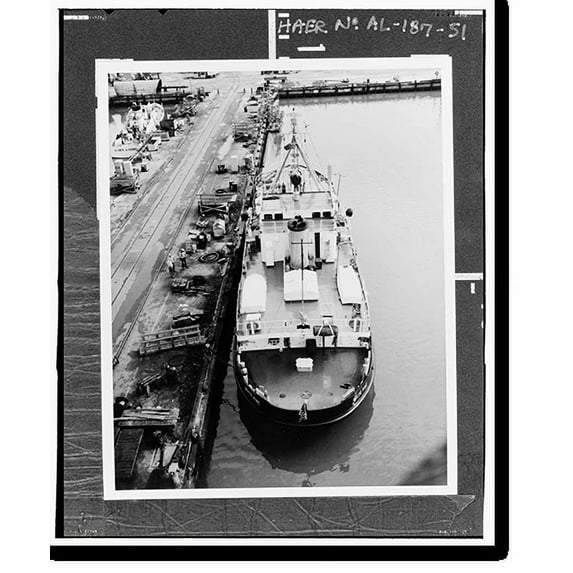 Historic Print, U.S. Coast Guard Cutter WHITE PINE, U.S. Coast Guard 8th District Base, South Broad Street, Mobile, Mobile County, AL - 51, 18" x 24"